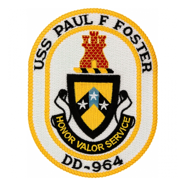 USS Paul F Foster DD-964 Ship Patch