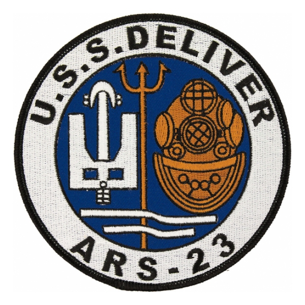 USS Deliver ARS-23 Helmet Ship Patch