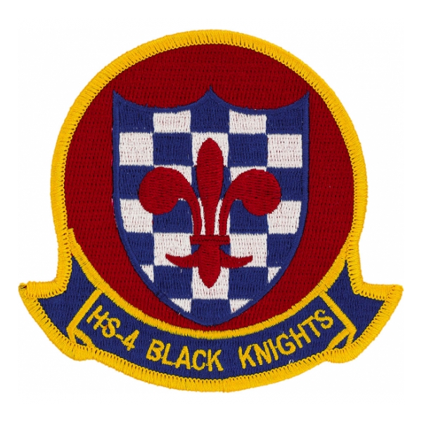 Navy Helicopter Anti-Submarine Squadron HS-4 Black Knights Patch