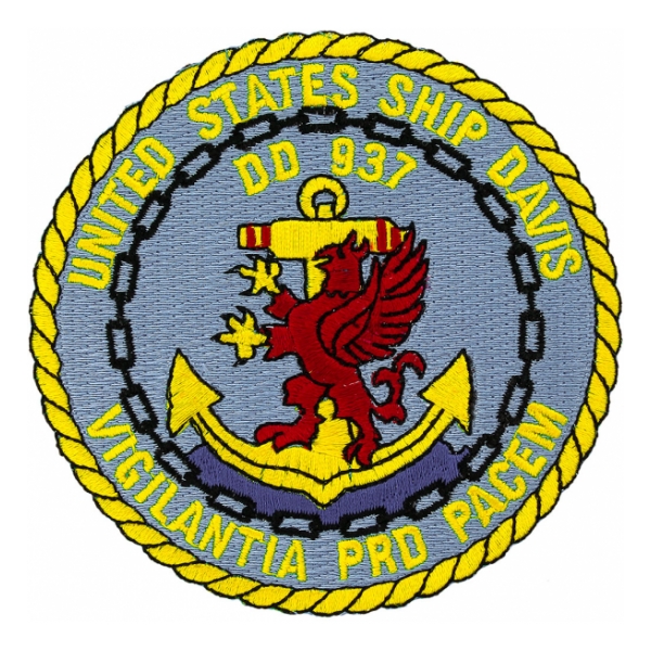 USS Davis DD-937 Ship Patch