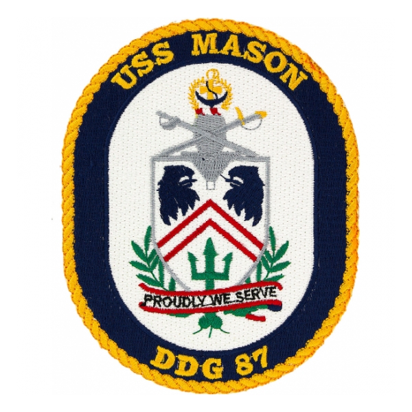 USS Mason DDG-87 Ship Patch