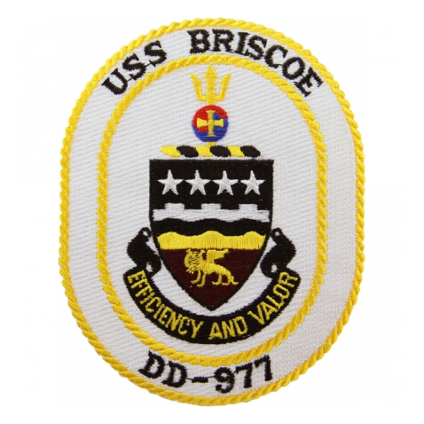 USS Briscoe DD-977 Ship Patch