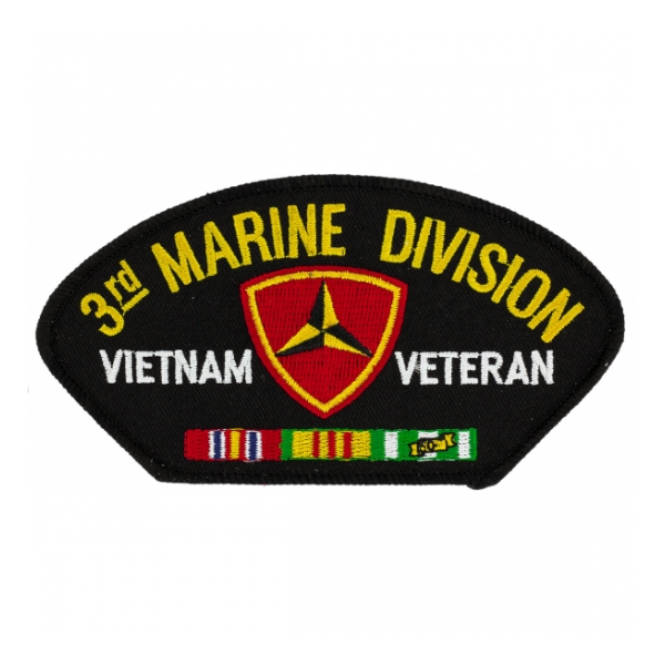 3rd Marine Division Vietnam Veteran with Ribbons Patch