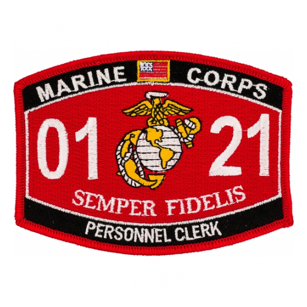 USMC MOS 0121 Personnel Clerk Patch