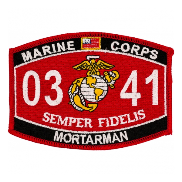 USMC MOS 0341 Mortarman Patch