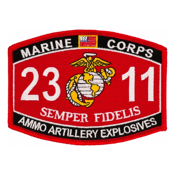 USMC MOS 2311 Ammo Artillery Explosives Patch Flying Tigers Surplus