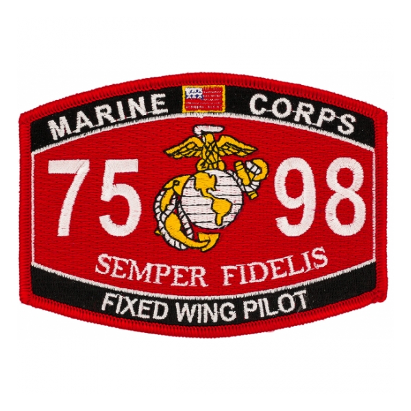 USMC MOS 7598 Fixed Wing Pilot Patch