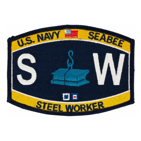 USN RATE Seabee SW Steel Worker Patch