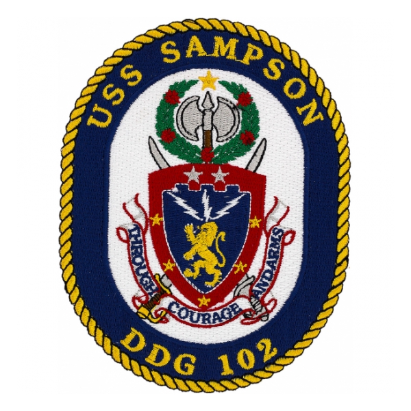 USS Sampson DDG-102 Ship Patch