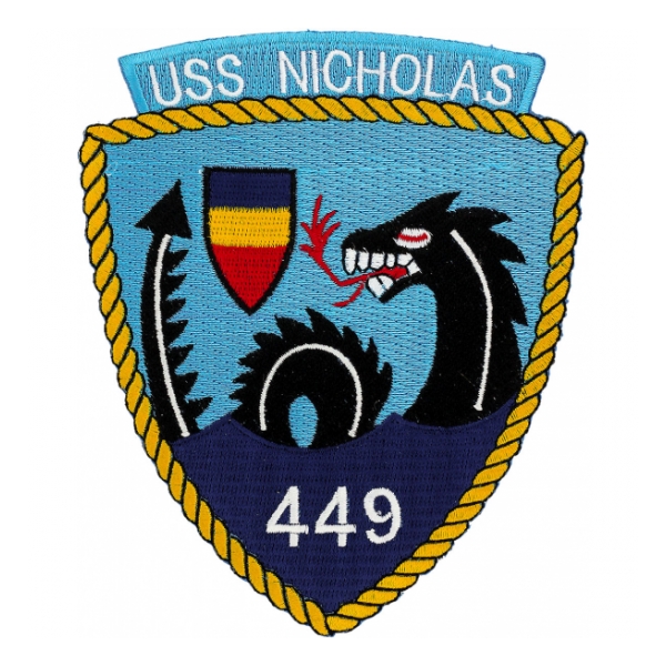 USS Nicholas DD-449 Ship Patch