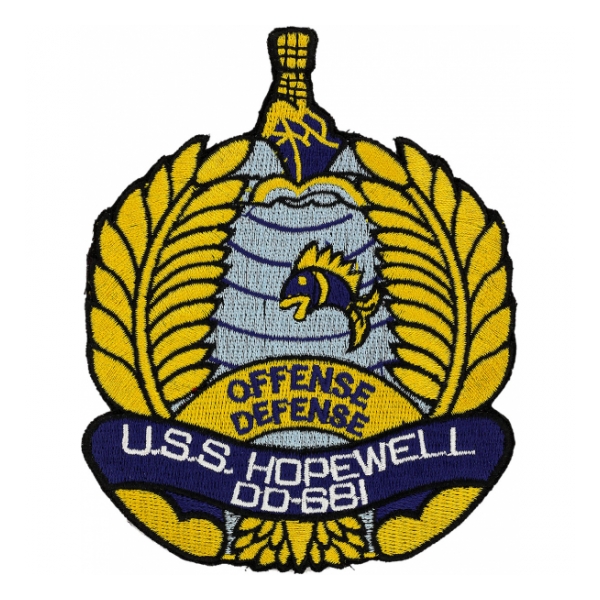 USS Hopewell DD-681 Ship Patch