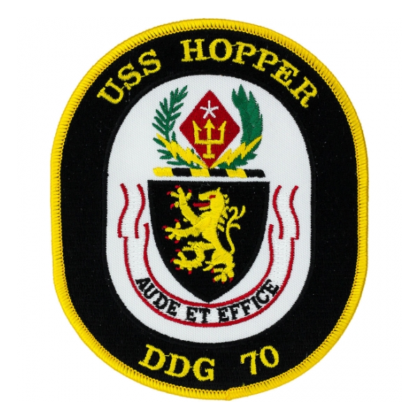 USS Hopper DDG-70 Ship Patch