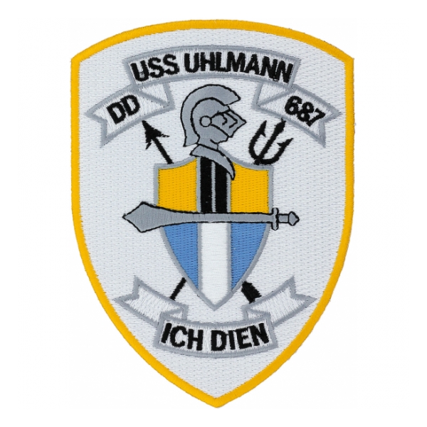 USS Uhlmann DD-687 Ship Patch