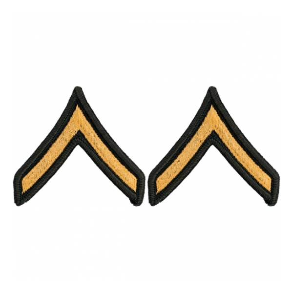 Army Private Chevron (Gold/Green) (Female)