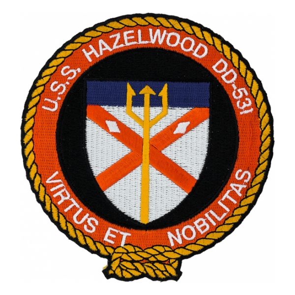 USS Hazelwood DD-531 Ship Patch