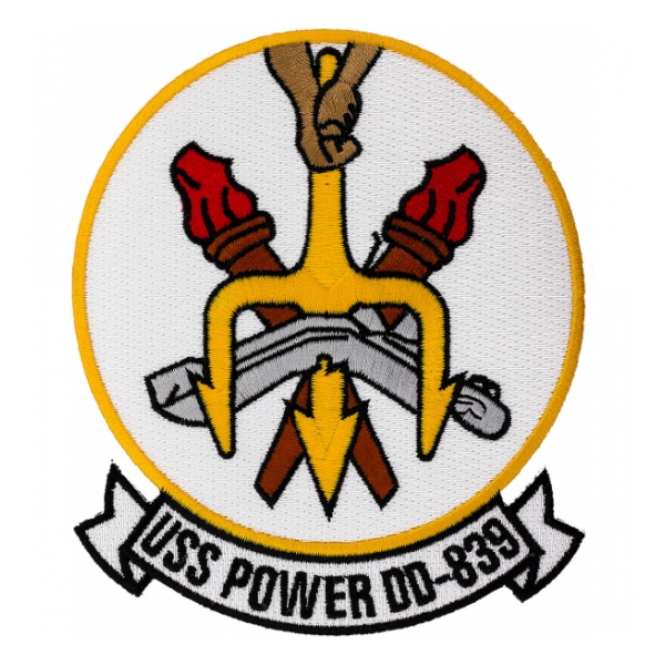 USS Power DD-839 Ship Patch