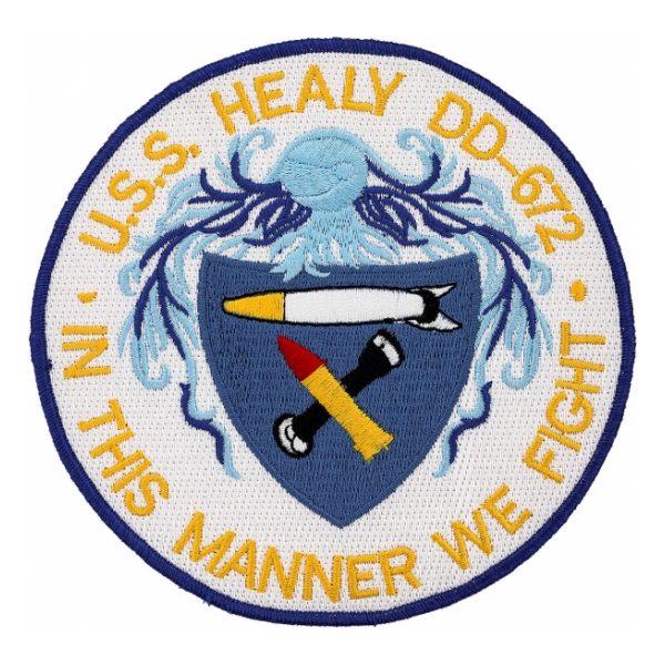 USS Healy DD-672 Ship Patch