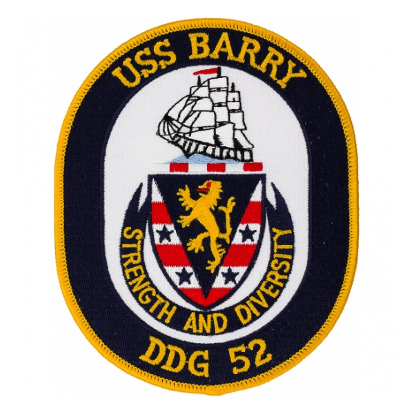 USS Barry DDG-52 Ship Patch | Flying Tigers Surplus