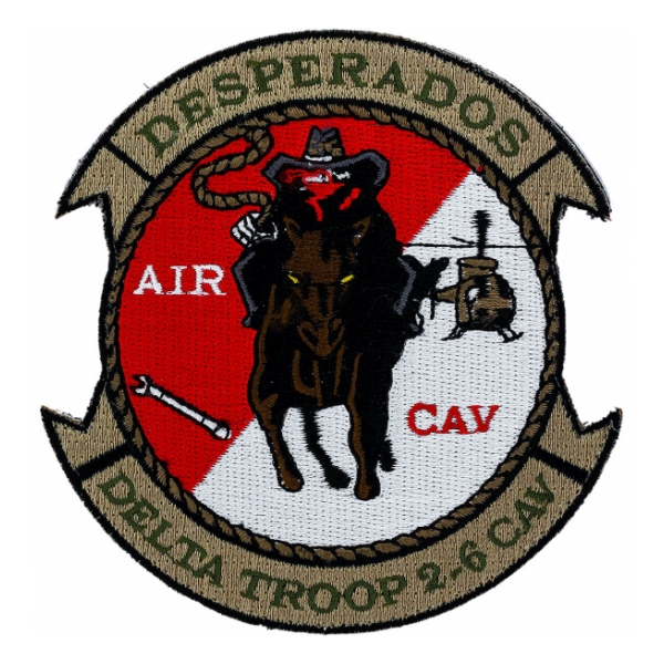 Desperado Delta Troop 2-6 Air Cavalry Patch (Velcro backed)