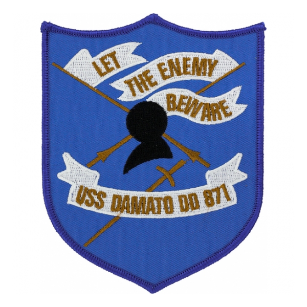 USS Damato DD-871 Ship Patch