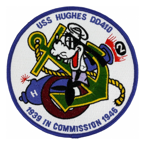 USS Hughes DD-410 Ship Patch