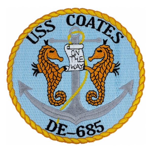 USS Coates DE-685 Ship Patch
