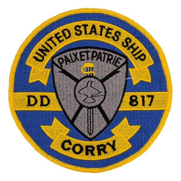 USS Corry DD-817 Ship Patch