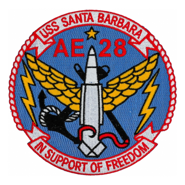 USS Santa Barbara AE-28 Ship Patch