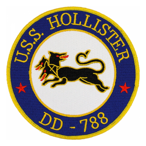 USS Hollister DD-788 Ship Patch