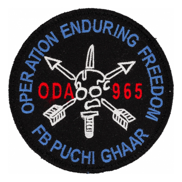 Special Forces ODA-965 OIF Patch(Hook Closure Backing)