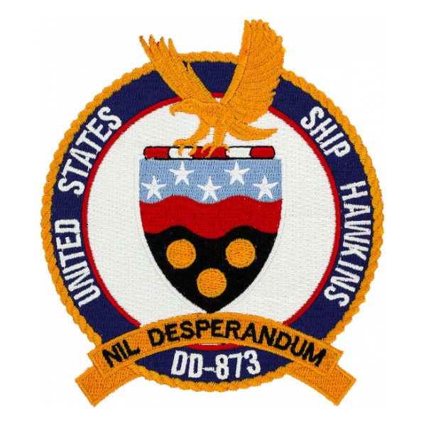 USS Hawkins DD-873 Ship Patch