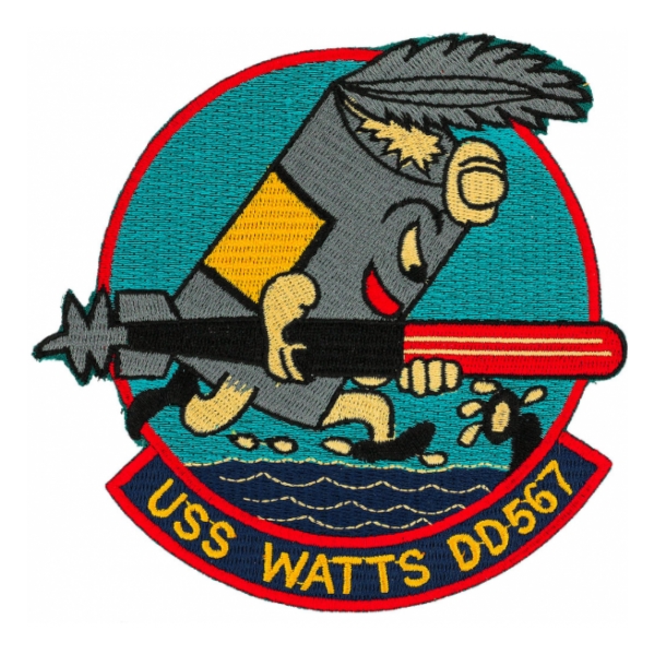 USS Watts DD-567 Ship Patch