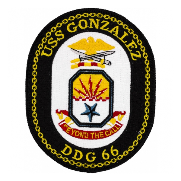 USS Gonzalez DDG-66 Ship Patch