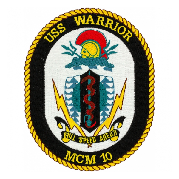 USS Warrior MCM-10 Ship Patch