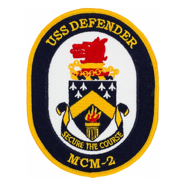USS Defender MCM-2 Ship Patch | Flying Tigers Surplus
