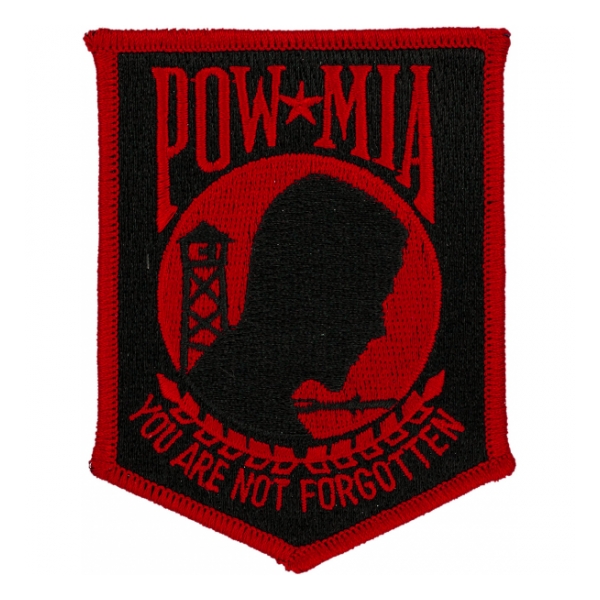 POW * MIA Patch (Black & Red - Large)