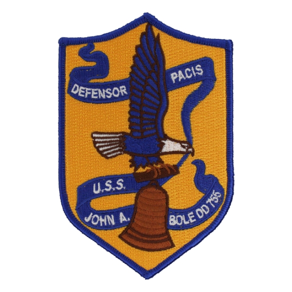 USS John A Bole DD-755 Ship Patch