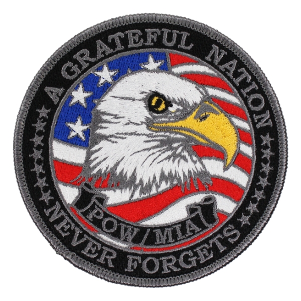 A Grateful Nation Never Forgets POW-MIA Patch