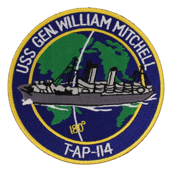 USS Gen. William Mitchell T-AP-114 Ship Patch
