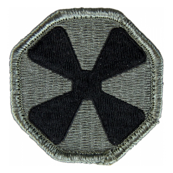 8th Army Patch Foliage Green (With Hook Fastener)