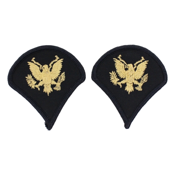 Army Spec 4 Chevron (Gold/Blue) (Female)