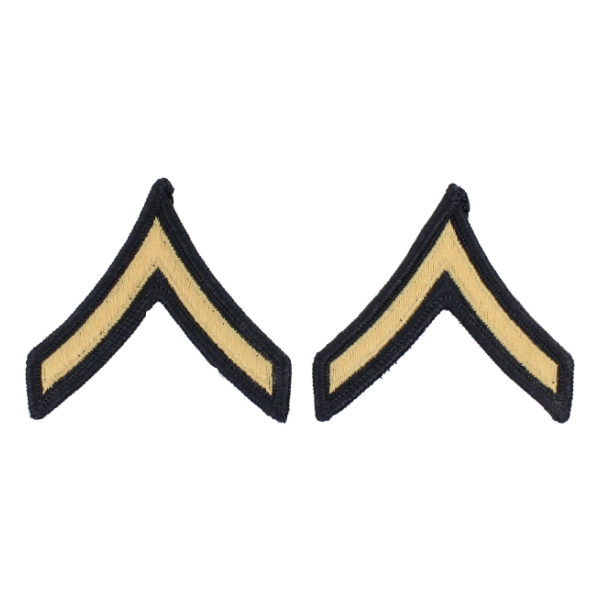 Army Private Chevron (Gold/Blue) (Female)