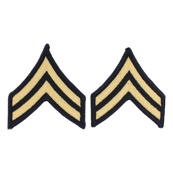Army Corporal Chevron (Gold/Blue) (Female)