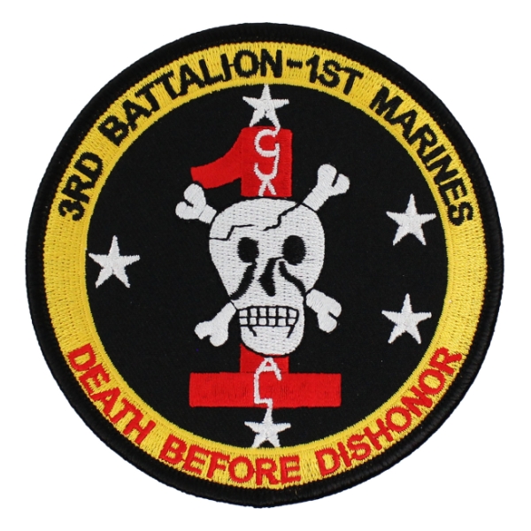 3rd Battalion / 1st Marines Patch (Death Before Dishonor)