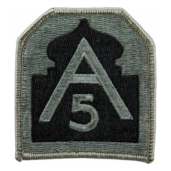5th Army Patch Foliage Green (With Hook Fastener)