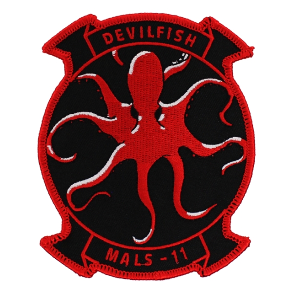 Marine Aviation Logistics Squadron MALS-11 Patch (DEVILFISH)