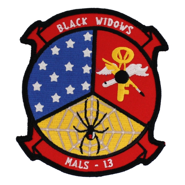 Marine Aviation Logistics Squadron MALS-13 Patch (BLACK WIDOWS)