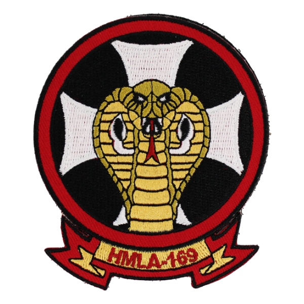 Marine Light Helicopter Squadron HMLA-169 Patch ( With Hook fastener )
