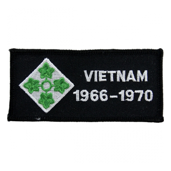 4th Infantry Division Vietnam Patch w/ Dates