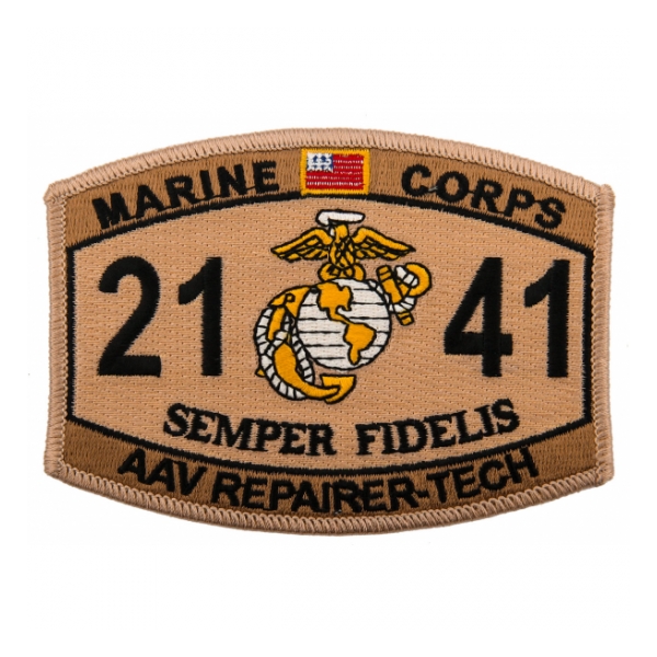 USMC MOS 2141 AAV Repairer-Tech (Desert) Patch